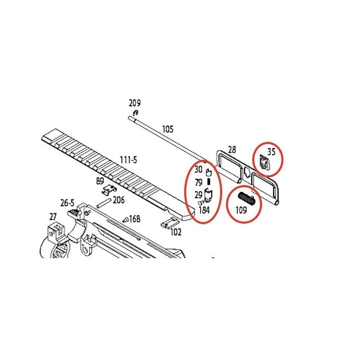 Dust Cover Parts for KSC / KWA LM4 GBBR
