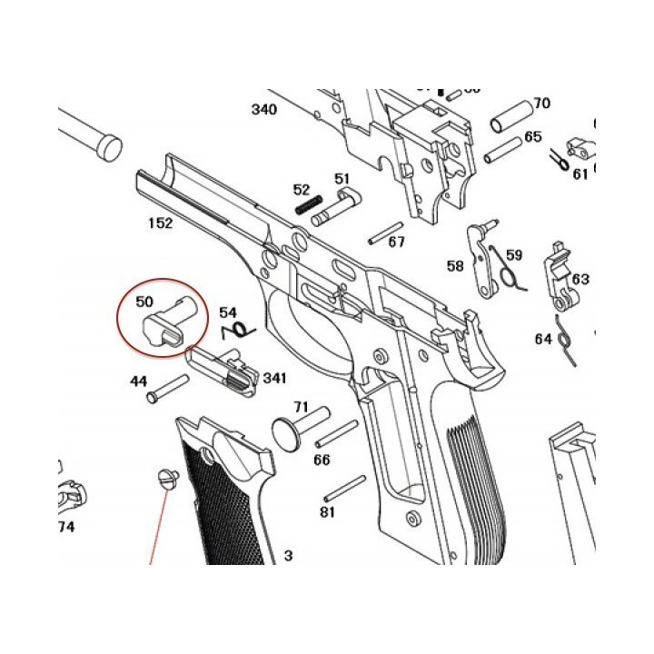 Disassembling Latch for KSC / KWA M9