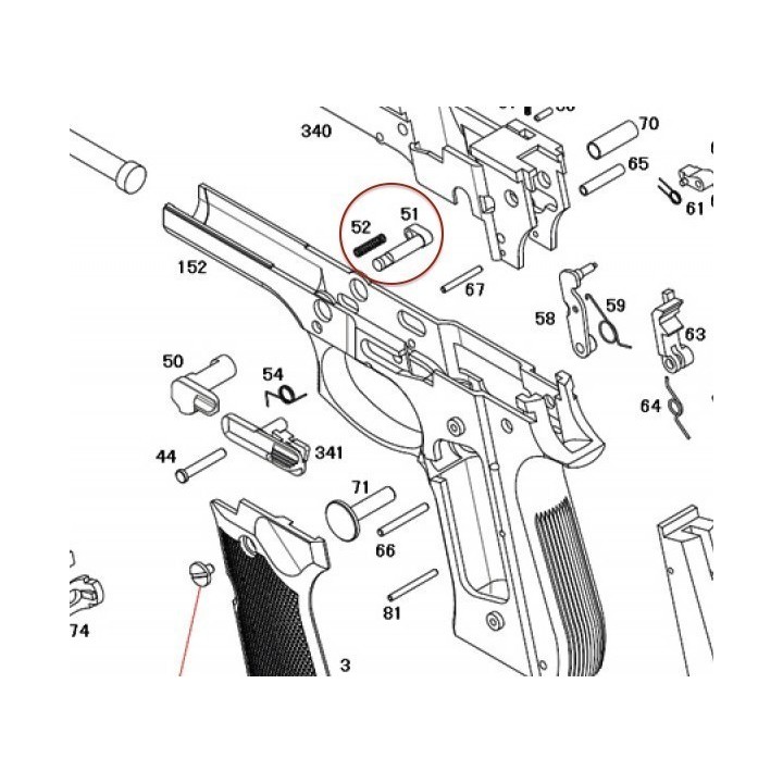 Disassembling Latch Release Button for KSC / KWA M9