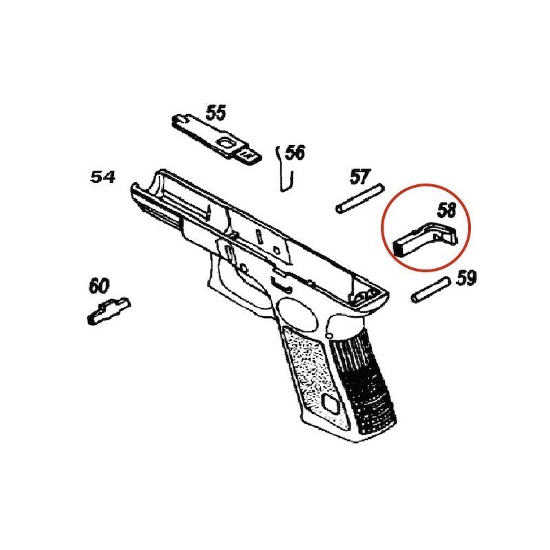 Magazine Catch for KJW / ASG CZ75 P09