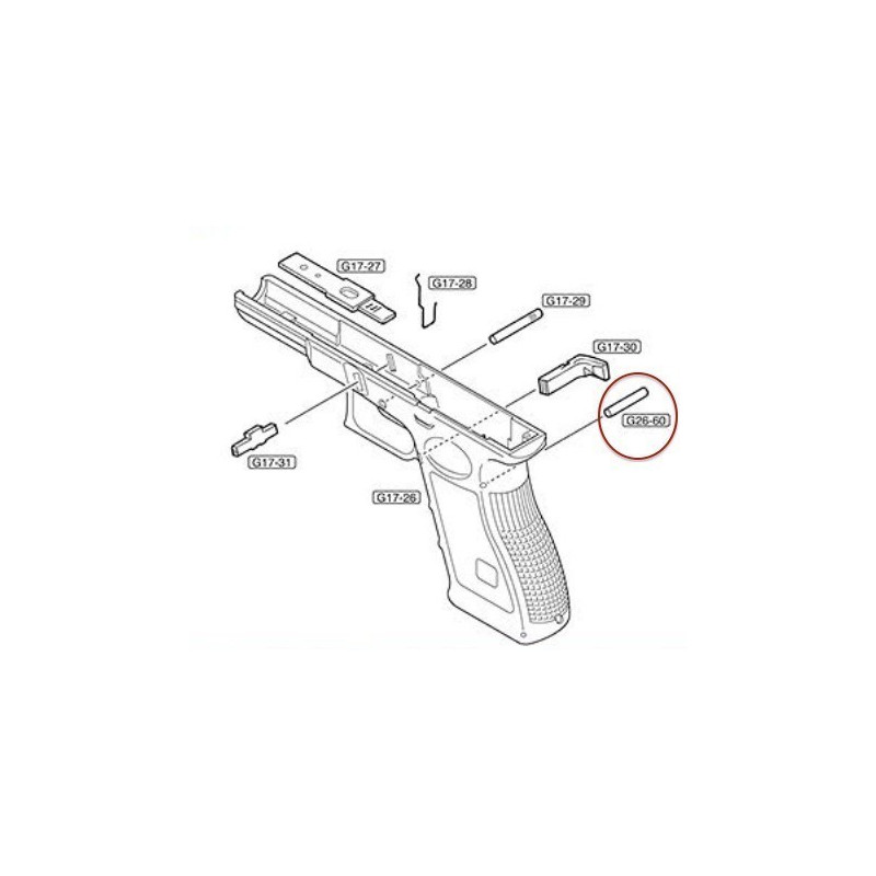 Rear Pin for Marui Glock 17 / G26