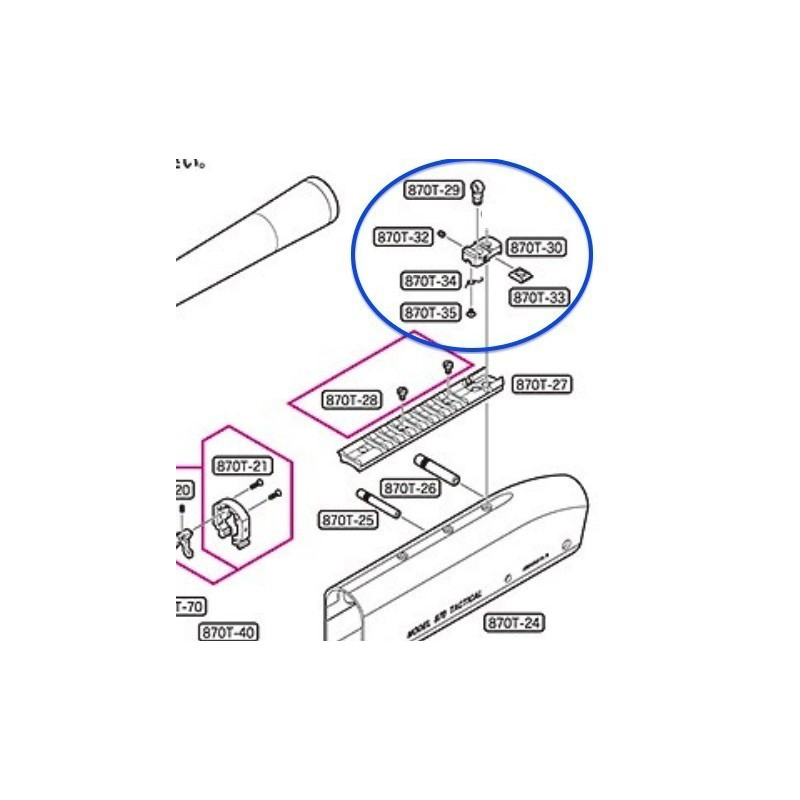 Rear Sight for Marui M870