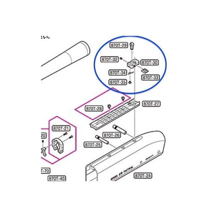 Rear Sight for Marui M870