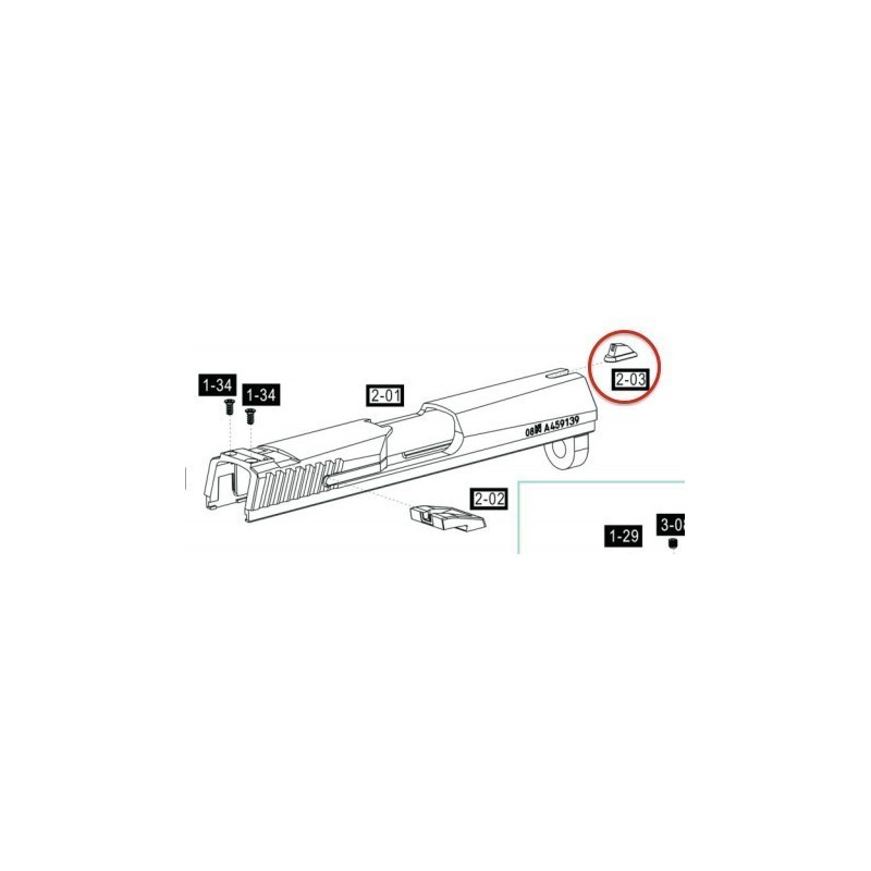 Front Sight for ASG CZ75 P07 Duty