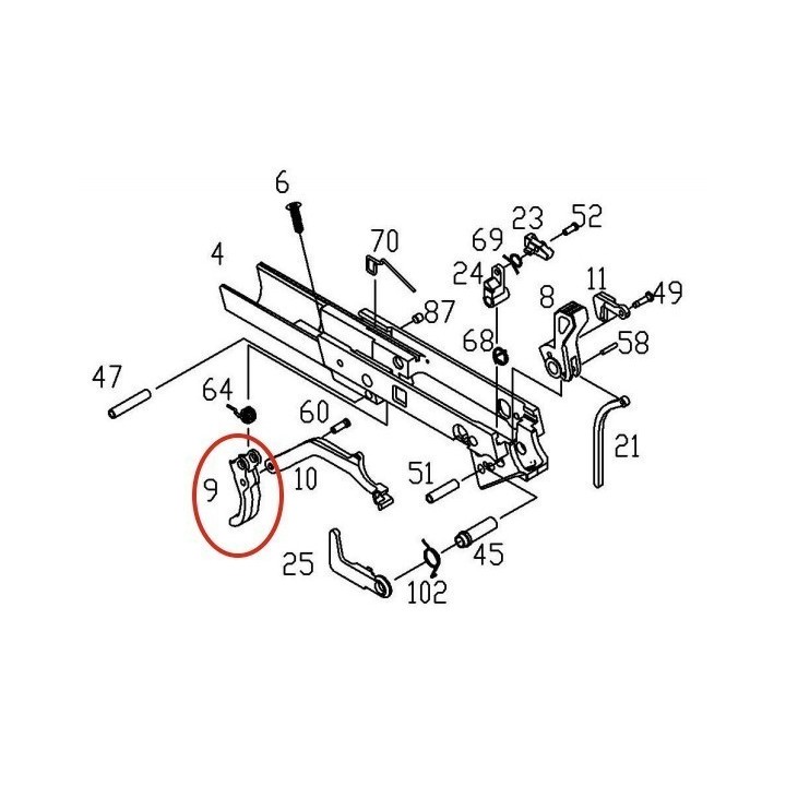 Trigger for KJW / ASG CZ75 P09