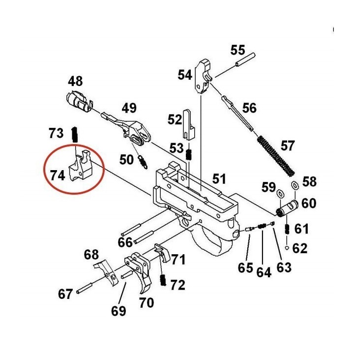 Magazine Release Lever for KJW KC-02