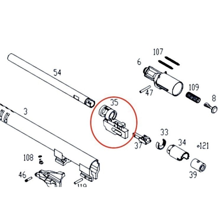Barrel Base for KSC / ASG M93RII