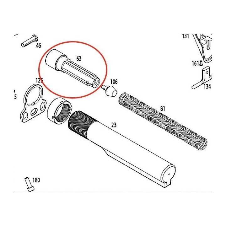 Recoil Spring Guide for KSC / KWA LM4 GBBR