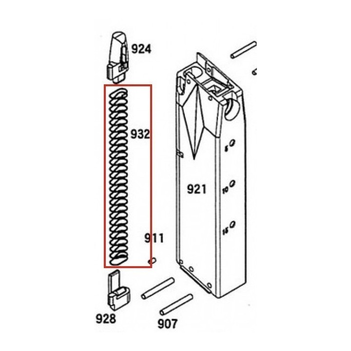 Magazine Follower Spring for KSC / ASG M9