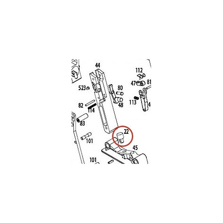 Main Guide Base Cushion for KWA Kriss Vector