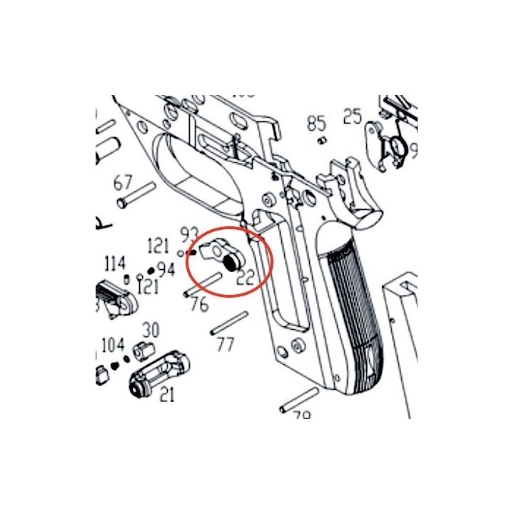 Safety Lever for KSC / ASG M93RII