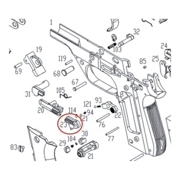 Selector Lever for KSC / ASG M93RII