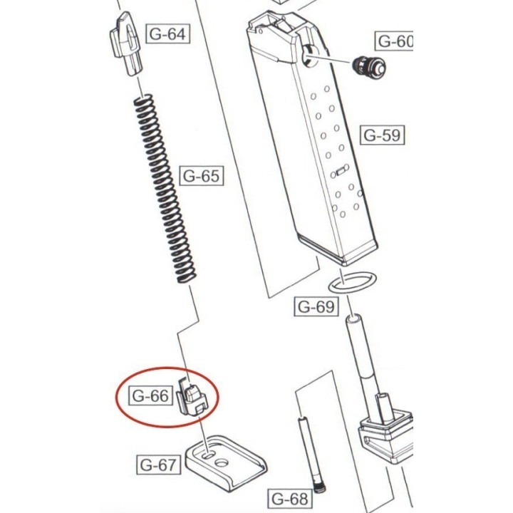 Magazine Plate Lock for WE Glock / GP1799