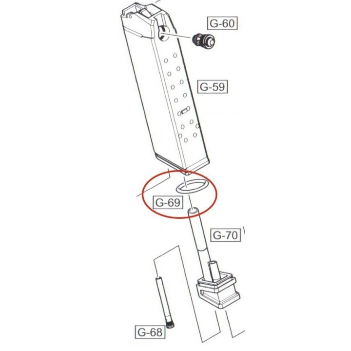 O-Ring Magazine for WE Glock / GP1799