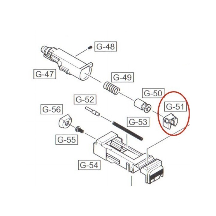 Cylinder Valve Base for WE Glock / GP1799