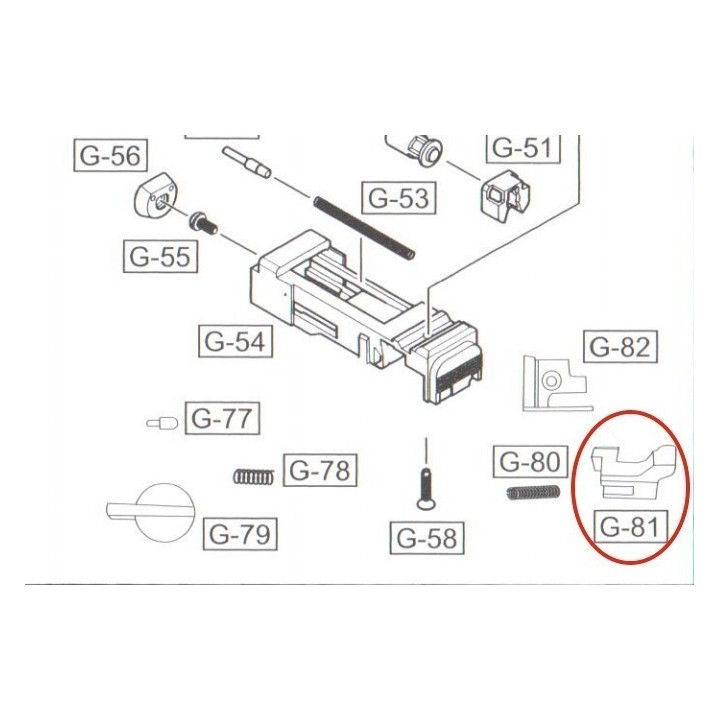 Part n° G-81 for WE Glock 18C