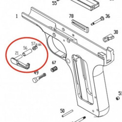 Slide Stop Lever for KSC / KWA TT-33
