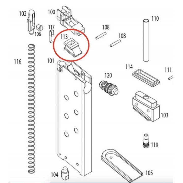 Magazine Gasket for KSC / KWA TT-33