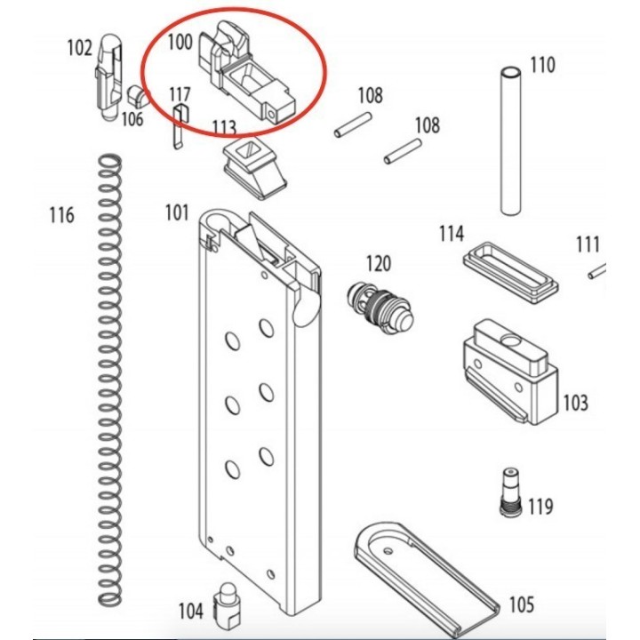 Magazine Lip for KSC / KWA TT-33