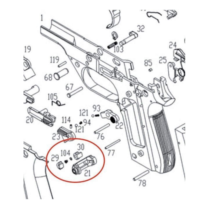 Magazine Catch for KSC / ASG M93RII