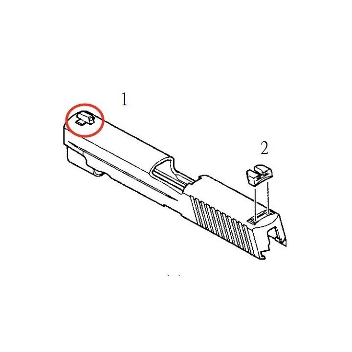 Front Sight for KJW KP-01 P226