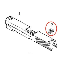 Rear Sight for KJW KP-01 P226