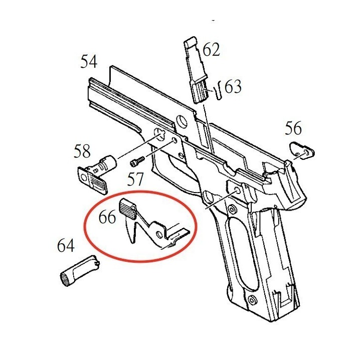 Decocking Lever for KJW KP-01 P226