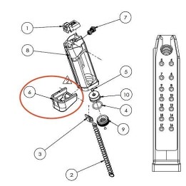 Co2 Magazine Base Plate for Stark Arms S17 / S18 / S19