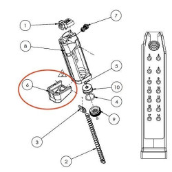 Co2 Magazine Base Plate for Stark Arms S17 / S18 / S19