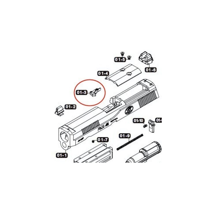 Extractor for VFC / Cybergun FNX-45