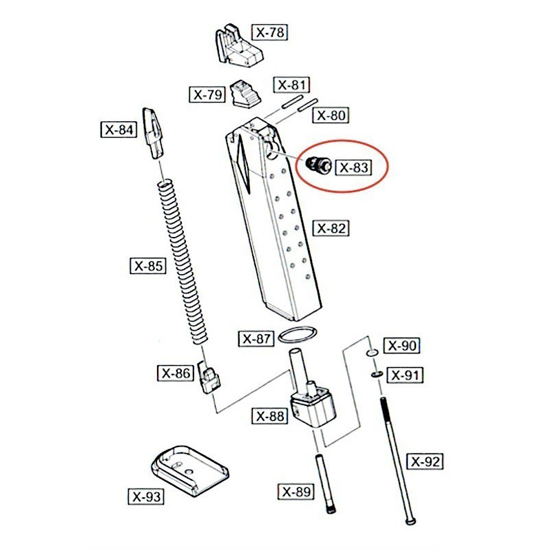 Magazine Valve for WE XDM