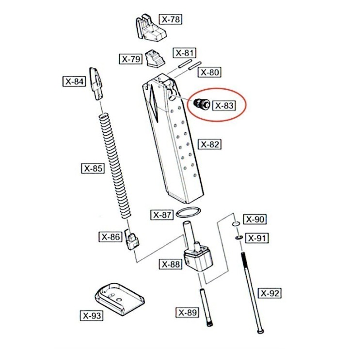 Magazine Valve for WE XDM
