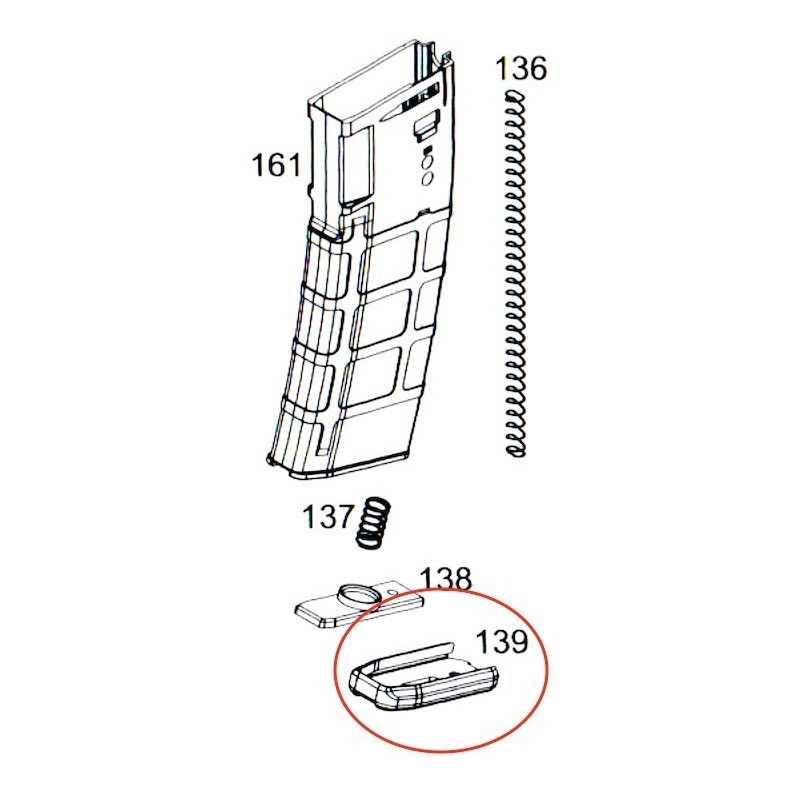 Magazine Base Plate for WE MSK