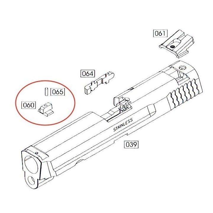 Front Sight for WE M&P Big Bird