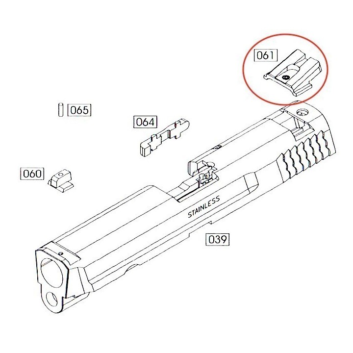 Rear Sight for WE M&P Big Bird
