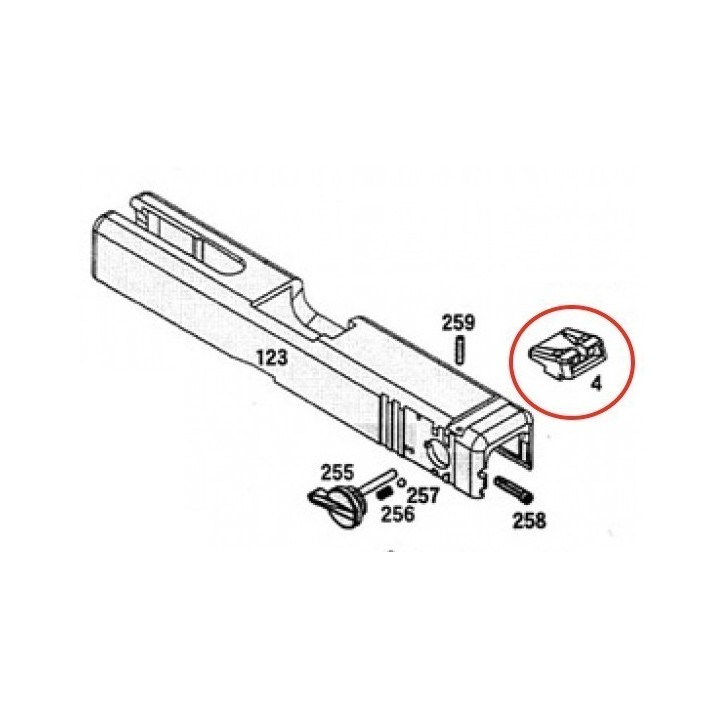 Rear Sight for KSC / KWA G23 F