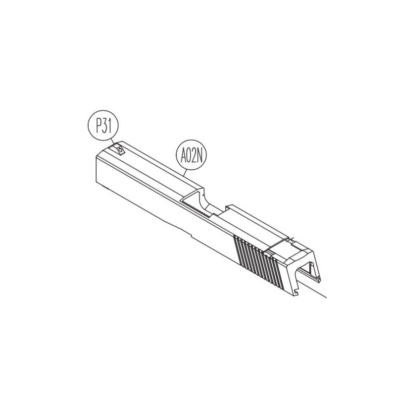 Metal Slide for KWC KCB-12AHN / Sigma SW40