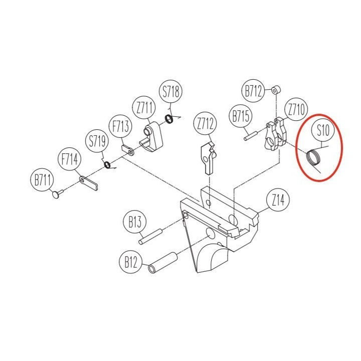 Hammer Spring for KWC KCB-12AHN / Sigma SW40