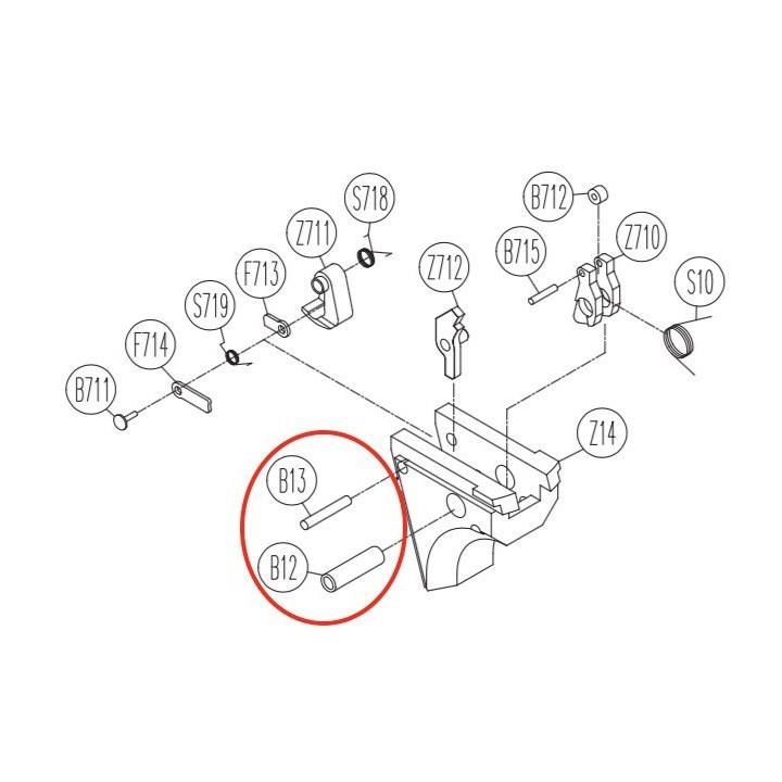 Hammer Case Pins for KWC KCB-12AHN / Sigma SW40