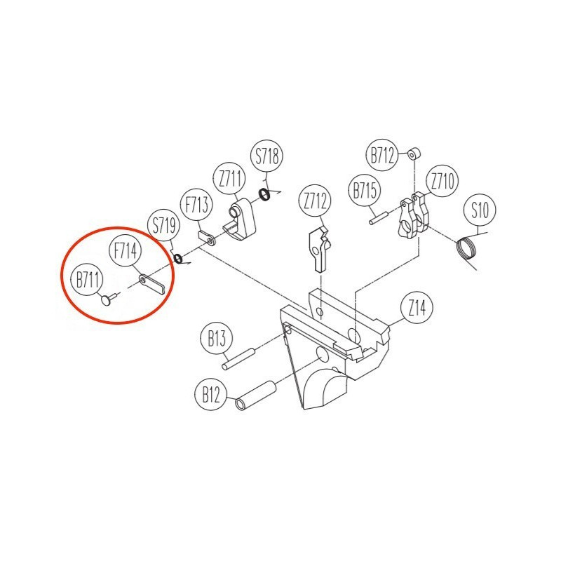 Firing Pin Catch for KWC KCB-12AHN / Sigma SW40