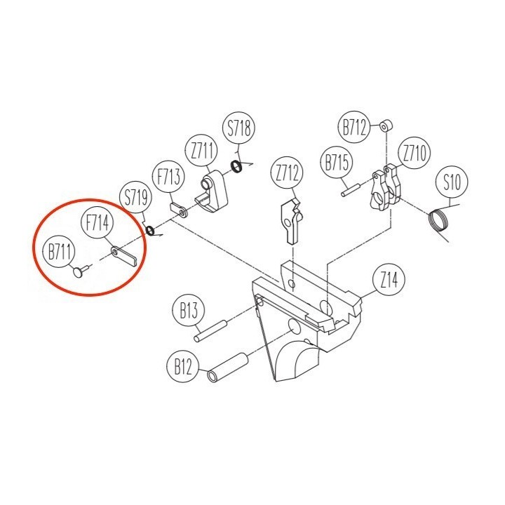 Firing Pin Catch for KWC KCB-12AHN / Sigma SW40