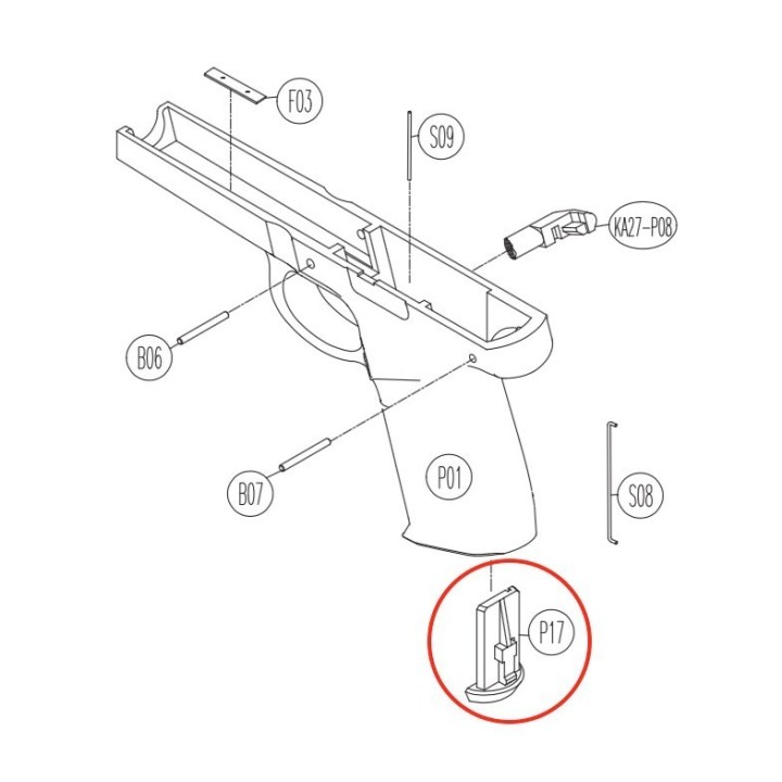 Grip Safety for KWC KCB-12AHN / Sigma SW40