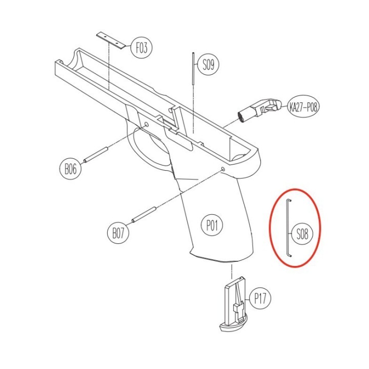 Safety Spring for KWC KCB-12AHN / Sigma SW40