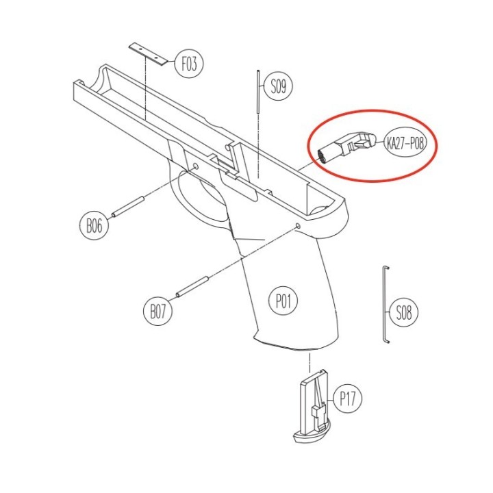 Magazine Catch for KWC KCB-12AHN / Sigma SW40