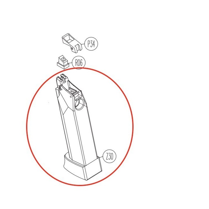 Magazine Body for KWC KCB-12AHN / Sigma SW40