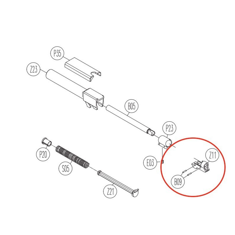 Hop Up Chamber for KWC KCB-12AHN / Sigma SW40