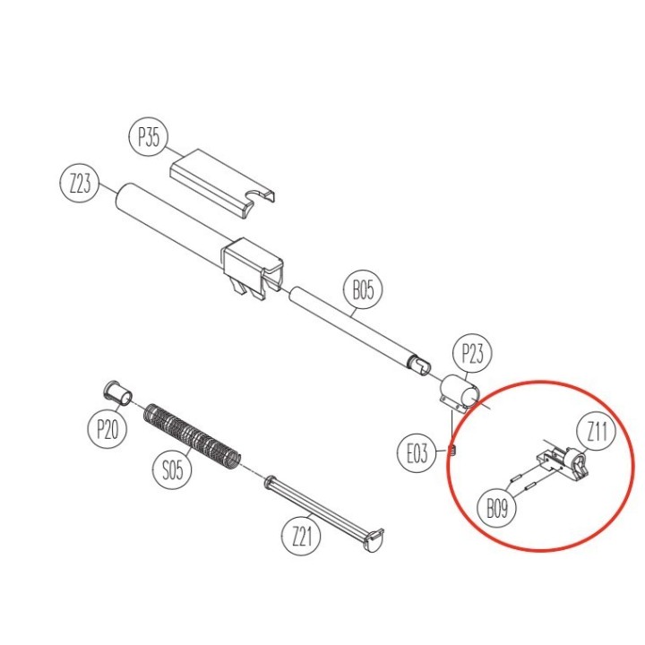 Hop Up Chamber for KWC KCB-12AHN / Sigma SW40