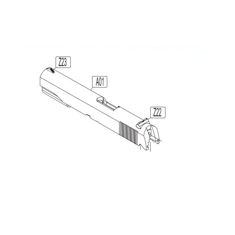 Metal Slide for KWC KCB-76 / M1911