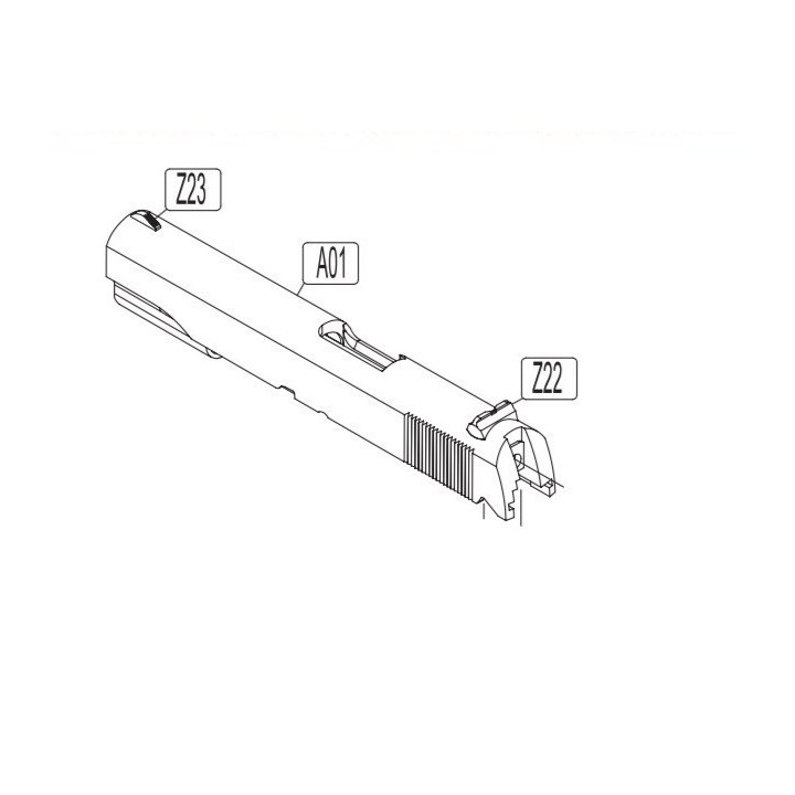 Metal Slide for KWC KCB-76 / M1911