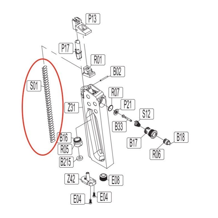 CO2 Magazine Spring for KWC KCB-76 / M1911